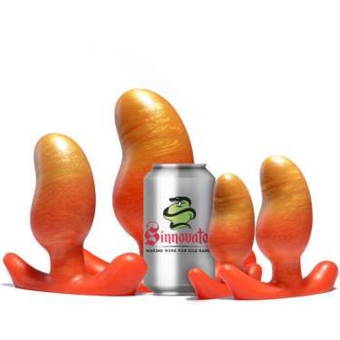 Sinnovator Bean Platinum Silicone Butt Plug 4 to 6.5 inches (4 Sizes) | UberKinky